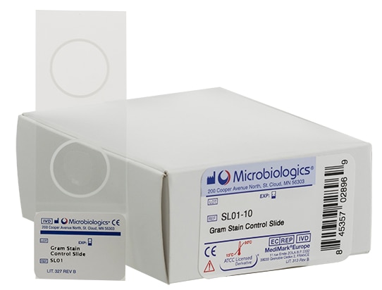 Microbiologics Sl01 10 Gram Stain Control Slide